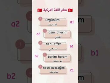 اللغة التركية للمبتدئين 🇹🇷