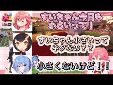 「すいちゃんは今日も小さい」のネタが気になるミオしゃ　【ホロライブ切り抜き/星街すいせい、さくらみこ、大神ミオ】