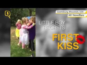 4YearOld Boy Gets Kissed, Wipes his Mouth Later