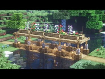 【マインクラフト】超簡単！可愛い橋の作り方【Minecraft】How to Build a Bridge【マイクラ建築】