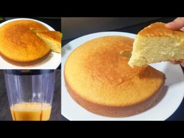 Sponge Cake In Blender  Vanilla Sponge Cake Recipe  Basic plain & Soft sponge cake  letscook1530