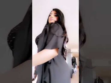 Model Ash dancing in black dress  مودل اش