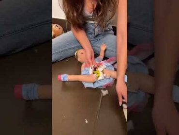 She found something in her daughter’s doll! 😳 Shorts