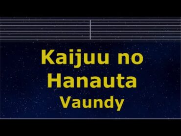 Karaoke♬ Kaijuu no Hanauta  Vaundy 【No Guide Melody】 Instrumental, Lyric