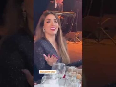 ندى رمال ترقص على اغنية زوجها الفنان مروان خوري  بيبعت الله كبير