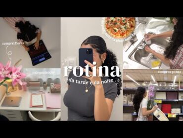 ROTINA da tarde e da noite 🌷  shopping, vlog*, organização, compras, skin care, dia a dia