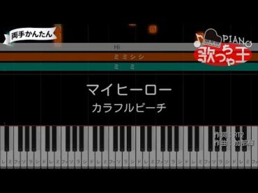 【ピアノ】マイヒーロー / カラフルピーチ【両手で練習・簡単ドレミ付き】