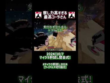 【マイクラ肝試し2024】最高コーラと仲良く交換こするシャークん【ワイテルズ切り抜き】