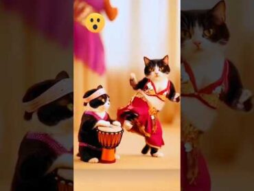 Cute Puppy & Cat dancing video🐕🐈viralshorts dogdance catdance