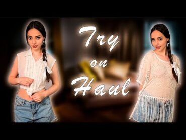 [4K] TRANSPARENT Try On Haul with MIRROR View  Natural Body