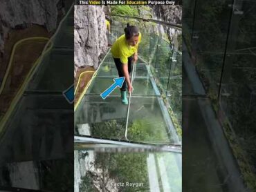 China&39;s Girls Cleaning Glass Bridge ! shortsvideo