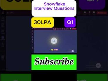 Snowflake Interview Questions and Answers  Data Engineer  Athena  Glue  SQL  Q1