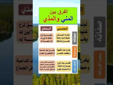 الفرق بين المني والمذي 🍀🌹👍لا تنسى الاعجاب بالفيديو👍