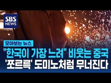 "한국이 가장 느려" 비웃는 중국…&39;쪼르륵&39; 도미노처럼 무너진다 / SBS / 모아보는 뉴스