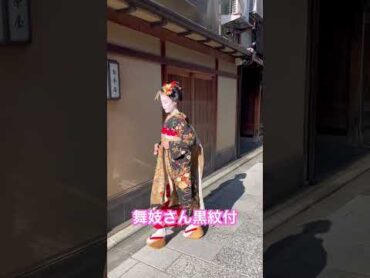 舞妓さんの黒紋付　京都 祇園 geisha maiko kyoto 宮川町 舞妓