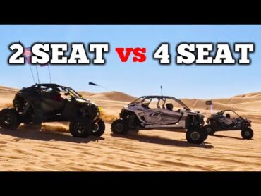 2 Seat vs 4 Seat sxs! The good and bad Review! Glamis! What would you buy? Pro efi