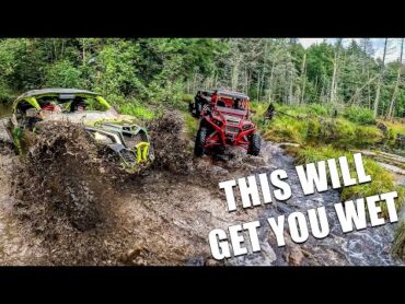 Lets Get Wet! Extreme Weather Trail Ride Adventure  Polaris RZR & CanAm Maverick Side by Sides SXS