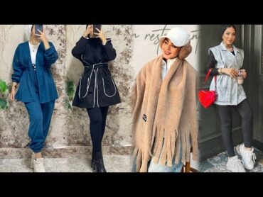 اشيك كولكشن شتوي نسائيه 😍🎀fashion ملابس hijab