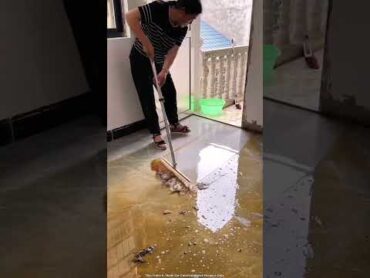 Woman Cleans Her Rented House Alone shortsvideo