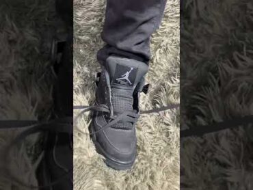 Jordan 4 Black Cat Laces Tutorial ❗️ fire or overrated pair?