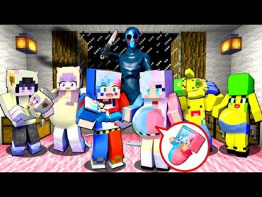 【妊婦と赤ちゃんを守れ🔥】超怖い殺人鬼から家族を助けるマインクラフト😱【マイクラ】ぽっぴんず