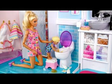 Barbie & Ken Doll Family Toddler Get Well Routine