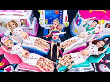 16 Minutes Satisfying with Princess Pregnant Women Doctor Toys,  Doctor Injection Playset ASMR 13