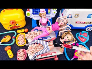 18 Minutes Satisfying with Disney Princess Pregnant Women Doctor Toys, Barbie First Aid Kit ASMR 11