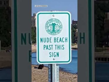 There&39;s no &39;Nude beach&39; in Chicago. Unofficial sign removed in Rogers Park chicago