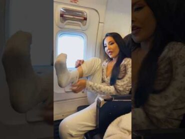 Sniffing sock in plane is something incredible😍 fakebody feet fypシ asian usa socks