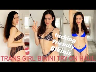 bikini try on haul  transgender tucking friendly bikinis  NOFAR ASHBEL👙