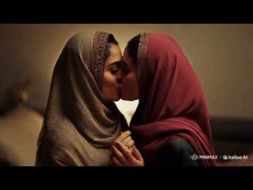 Beautiful muslim girl kisses  lesbians kissing video