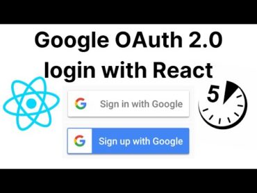 Google OAuth 2.0 Login for React in 5 minutes