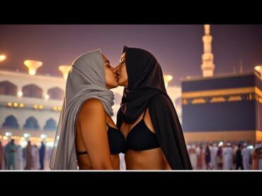 Muslim Women Tongue Kiss At Al Kaaba  Lesbians Kissing Video