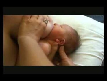 Breastfeeding  Baby 28 Hours Old Assisted Latching