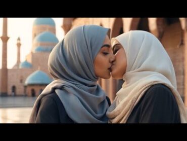 Muslim Women Tongue Kiss In The Mosque  Lesbians Kissing Video