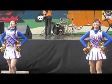 秋祭2017① 応援歌「若き血 」 慶應義塾大学応援指導部チアリーディング部 MAJORETTES 白戸ゆめの