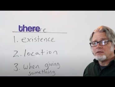 Using "there" in English