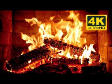 🔥 Cozy Fireplace 4K (12 HOURS). Fireplace with Crackling Fire Sounds. Crackling Fireplace 4K