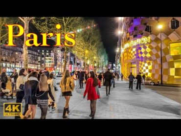 Paris, France🇫🇷  Paris Evening Walk 2024   4K HDR walking tour   Paris 4K  A Walk In Paris