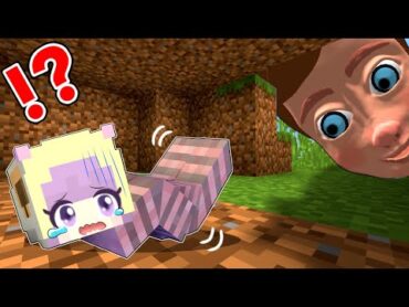 【虫の生活は超大変⁉️💦】ミミズとして生きるマインクラフト🪱【マイクラ Minecraft】ぽっぴんず