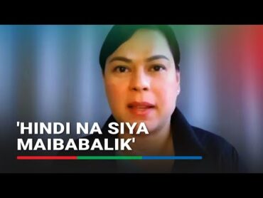 Sara Duterte says PH should &39;move on&39; after dad&39;s arrest: &39;We already lost the former president&39;