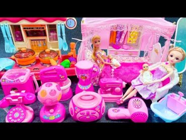 16 Minutes Satisfying with Unboxing Barbie Princess Bedroom and Appliances Set ASMR  Review Toys