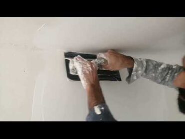 آموزش گچ کاری نحوه ماله زدن در کنج سفید کاری روکار کشیدن بدون موجplastering گچ کاری اموزش گچکاری