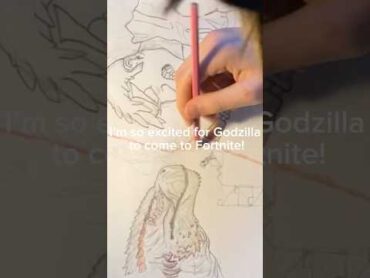 Godzilla vs Fortnite? art drawing artist godzilla fortnite