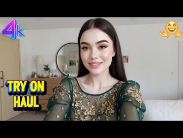 4k micro bikini try on haul (2025)  amazing transparent lingerie & fishnet transparent try on haul
