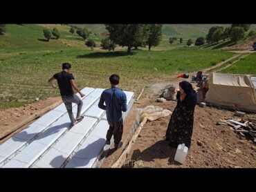 "Reconstructing Memories: Milad and Ostad in Zahra&39;s Hut for Roofing"