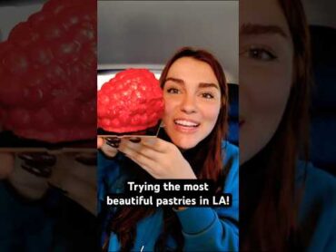 Trying the most beautiful pastries in LA! Foodie Eating Mukbang ASMR Shorts LA ￼