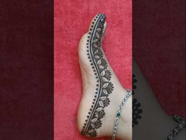 Simple Foot Mehndi Design 😍😍😍shortsytshortstrendingviralsong