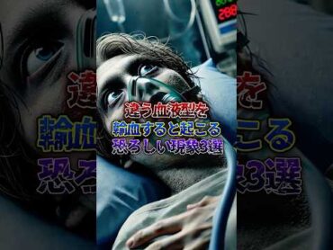 違う血液型を輸血すると起こる恐ろしい現象3選 都市伝説 shorts 雑学